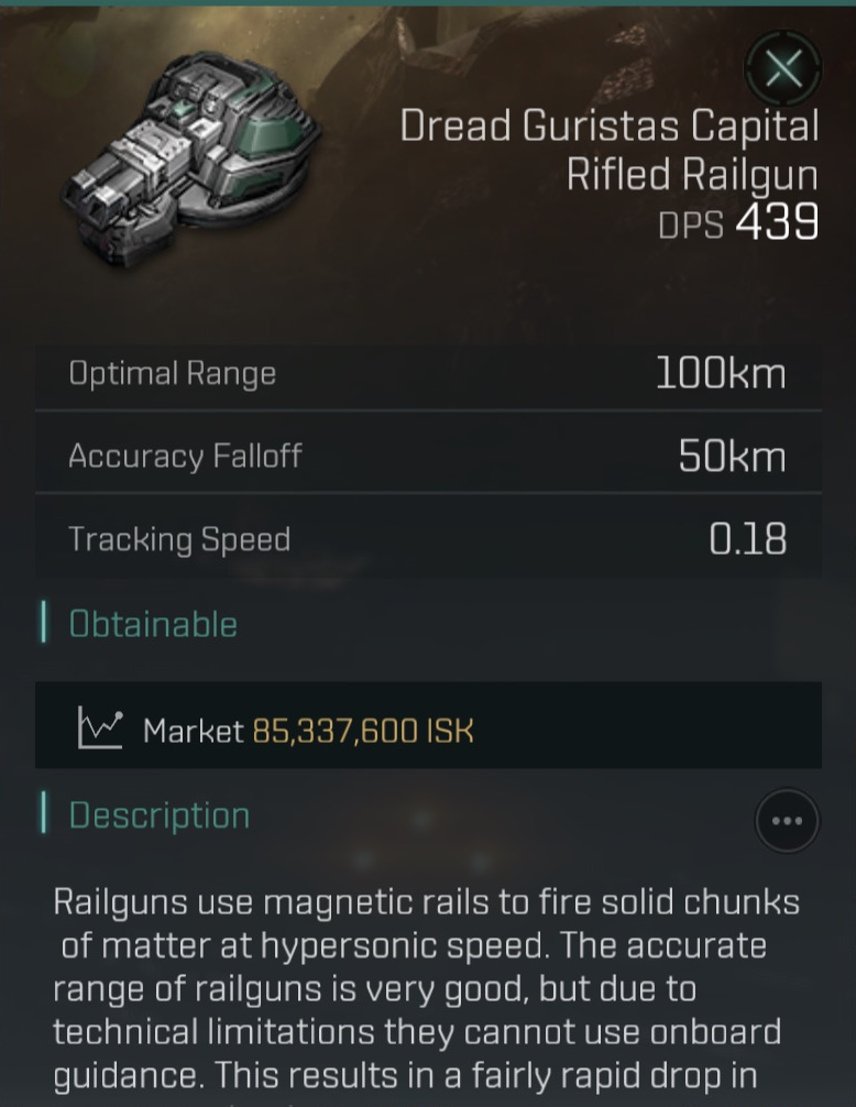 Dread Guristas Capital Rifled Railgun image