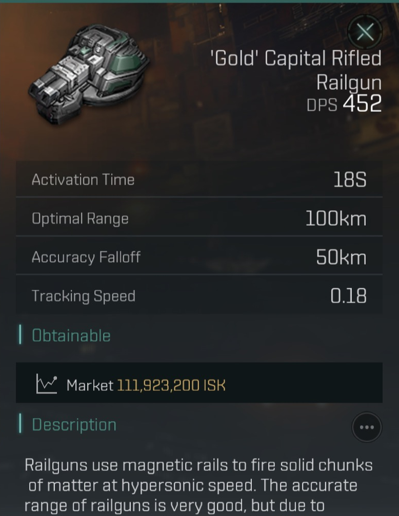 'Gold' Capital Rifled Railgun image